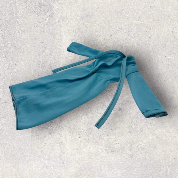 Vintage Barbie Best Buy Doll Dress 2556 Clothes Blue Career Tie Bow Tricot 1976 - Picture 4 of 6